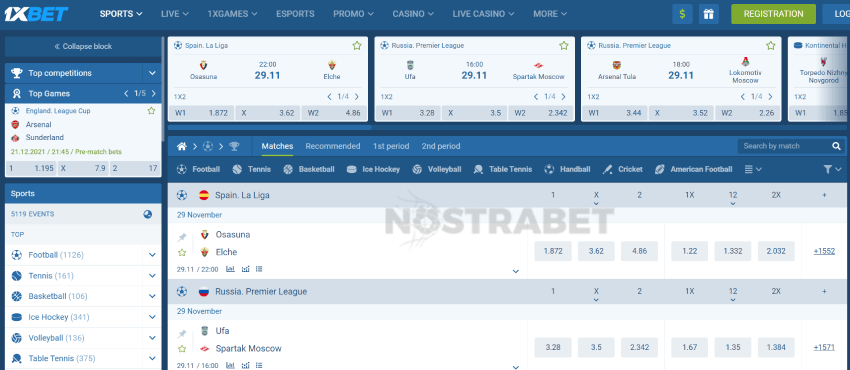 1xbet sportsbook Nigeria