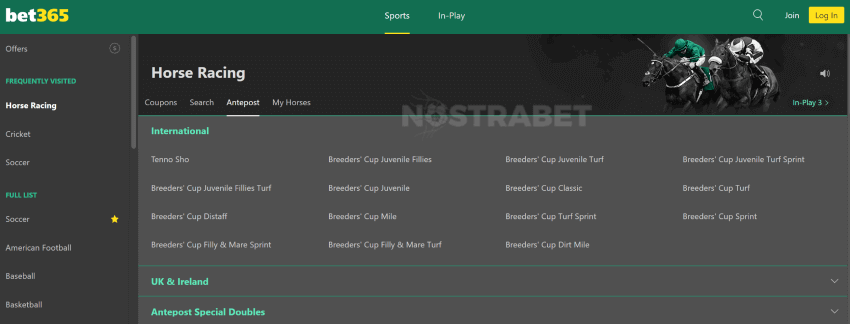 bet365 antepost horse racing