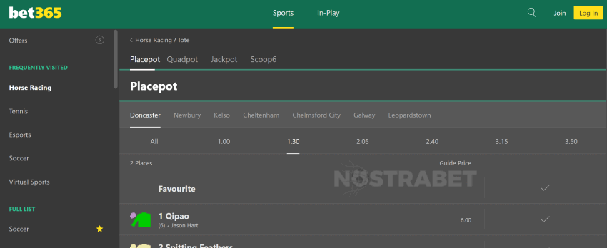 bet365 placepot betting