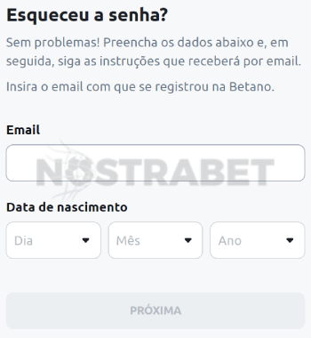 login betano - senha esquecida