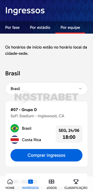 Compre ingressos para a Copa América 2024 - escolha o jogo