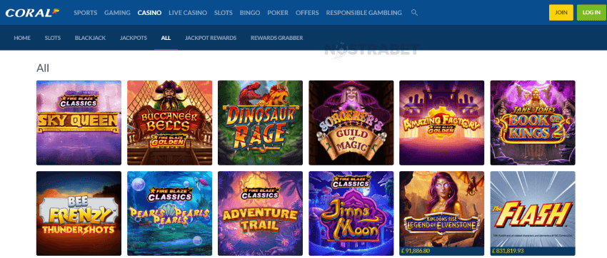 Coral Casino Games