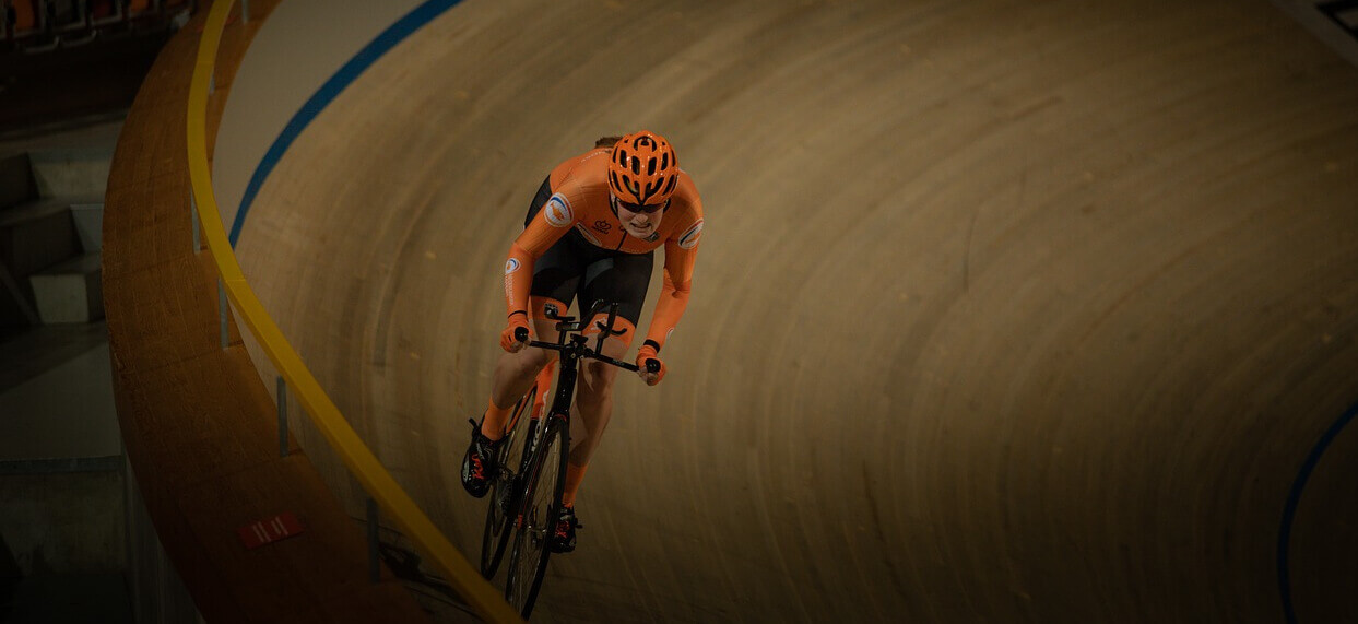 cycling racing on track