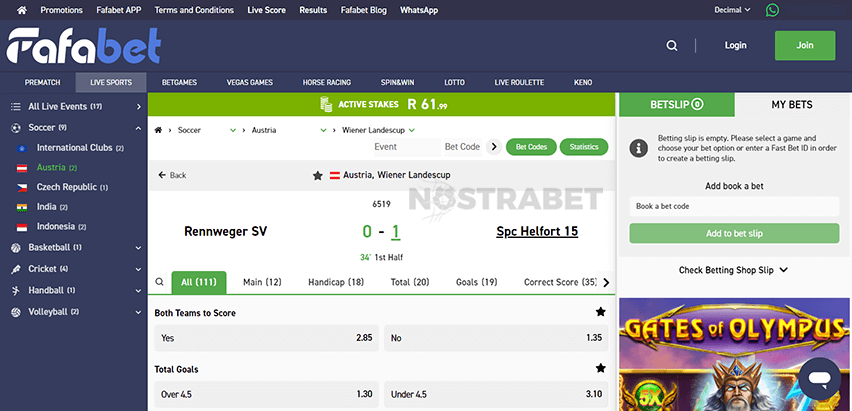 Fafabet Live Betting