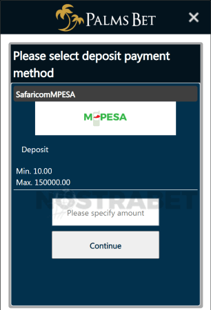 palms bet kenya deposit